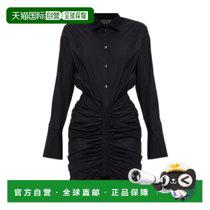 香港直邮Versace 翻领长袖连衣裙 78HAO902N0431
