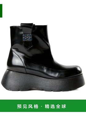 香港直邮Ganni 徽标短筒靴 S3135短靴女靴