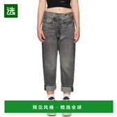 1h可退 易搭 直筒徽标褪色做旧休闲时尚 美国直邮 R13女士牛仔裤