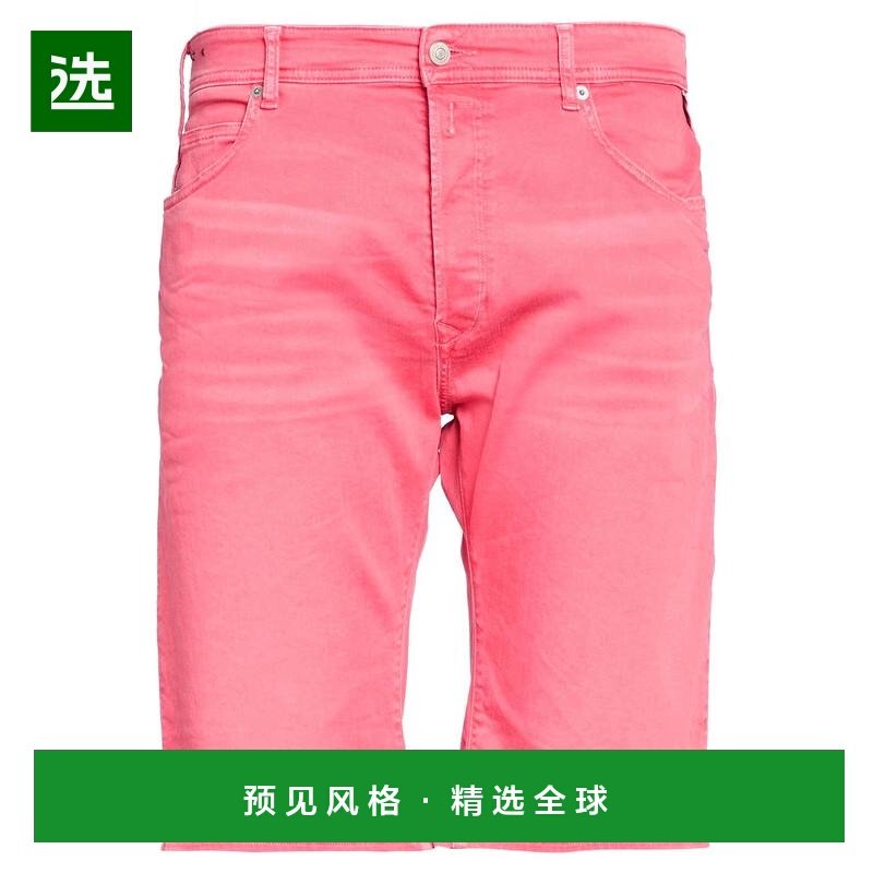 1h可退 香港直邮Replay 男士 牛仔短裤 red红色 舒适时尚,男装,牛仔裤,淘宝优惠券,粉丝福利购,淘宝优惠卷