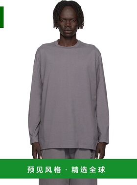 1h可退 香港直邮Y-3 男士 灰色印花长袖 T 恤 KE5095 colorful花