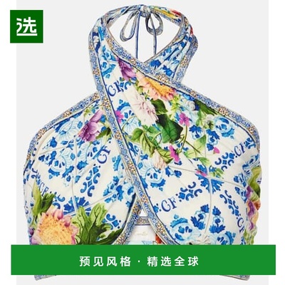 1h可退 香港直邮camilla and marc 女士 水晶装饰挂脖裹式上衣