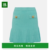 巴尔曼 女士 针织迷你半身裙 香港直邮Balmain green绿色 舒适时