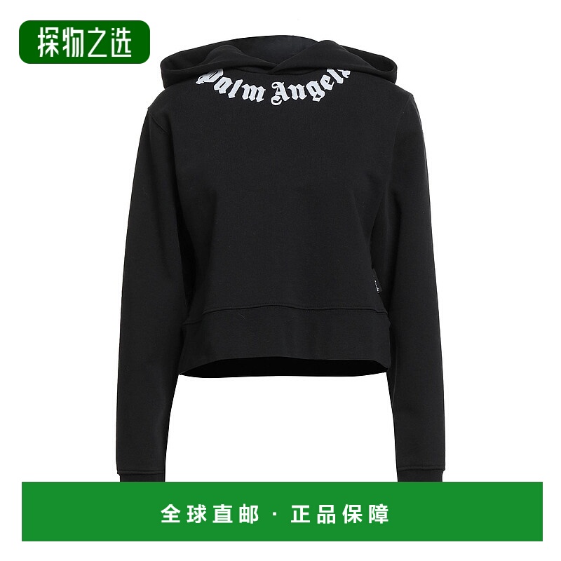 香港直邮Palm Angels 棕榈天使 女士 连帽卫衣 black黑色 舒适时