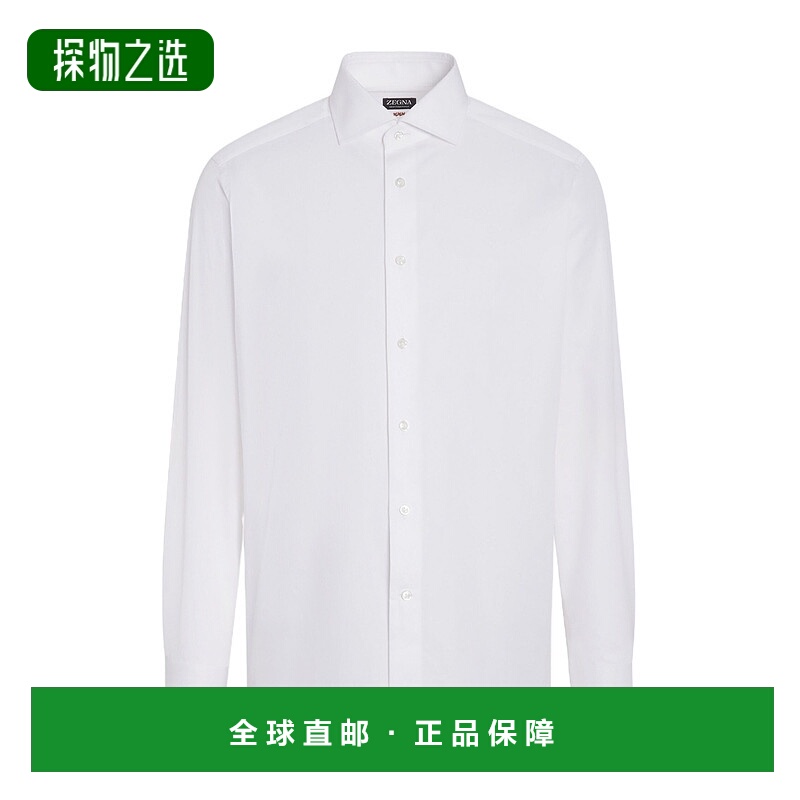 香港直邮Zegna 微条纹 Centoventimila 棉质衬衫 C02010A6