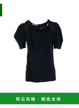 香港直邮PRADA 女士T恤 P991M15VRF0002 SS2025 黑色 TOP