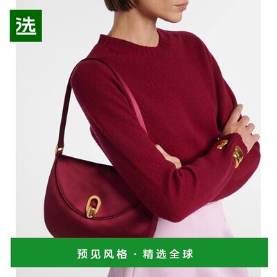 1h可退 香港直邮SAVETTE 女士 Tondo 小号绸缎肩包 red红色 舒适