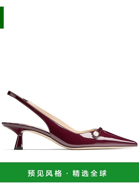 香港直邮Jimmy Choo 露跟尖头高跟凉鞋 AMITA45PAT061730