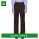 美国直邮 休闲裤 AMI 1h可退 巴黎 男装 棕色直筒长裤 242482M1