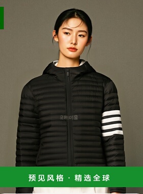 韩国直邮Thom Browne桑姆布郎尼羽绒服连帽黑色MJD022X 05411 001