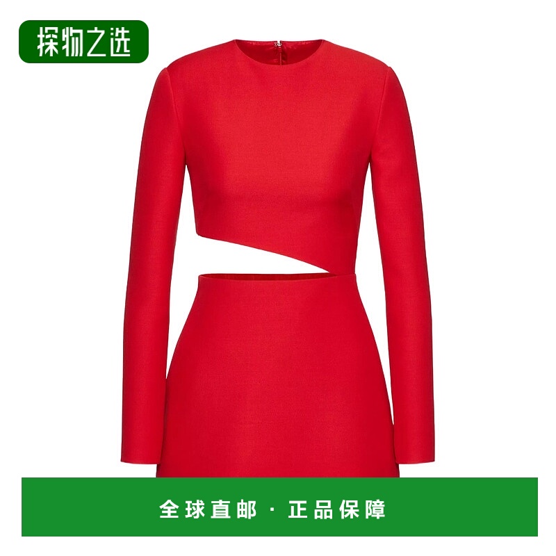 【99新未使用】香港直邮Valentino 镂空细节连衣裙 2B3VA1L51CF