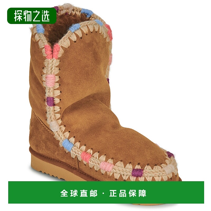 Mou  ESKIMO 18女士复古简约皮毛一体加厚冬季保暖雪地靴