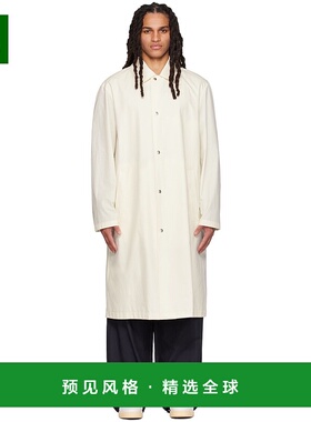 1h可退 香港直邮Jil Sander 吉尔·桑达 男士 白色印花大衣 J23AA