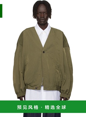 1h可退 香港直邮Hed Mayner 男士 绿色飞行员夹克 HMMB10028AHB21