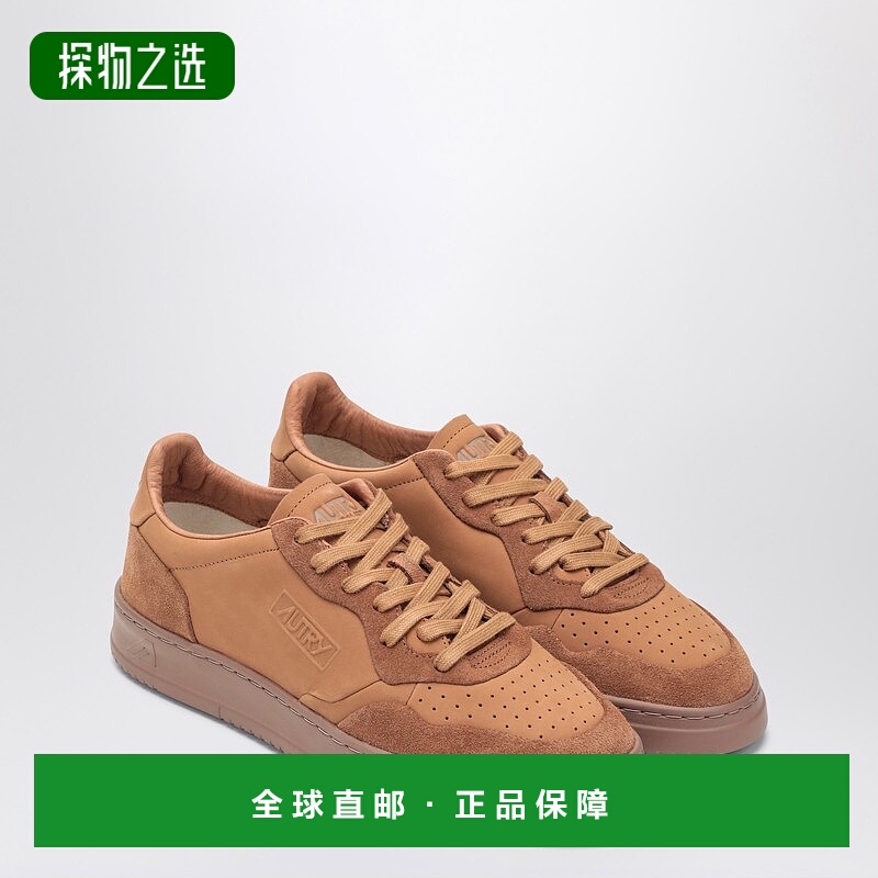 1h可退 香港直邮AUTRY 男士 Medalist 棕色软羊皮绒面革运动鞋 AU