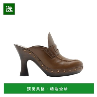 香港直邮Burberry 皮革 Potter 木底鞋 81071771女鞋