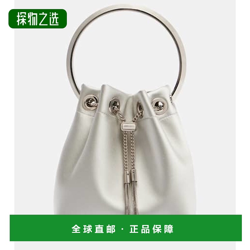 香港直邮Jimmy Choo 周仰杰 女士 精美绸缎水桶包