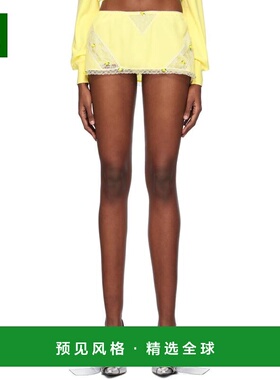 1h可退 【美国直邮】pushBUTTON 女士半身裙高腰蕾丝休闲百搭 潮