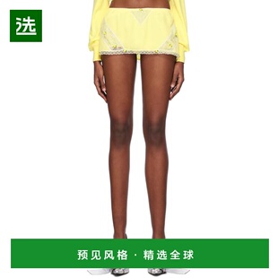 1h可退 【美国直邮】pushBUTTON 女士半身裙高腰蕾丝休闲百搭 潮