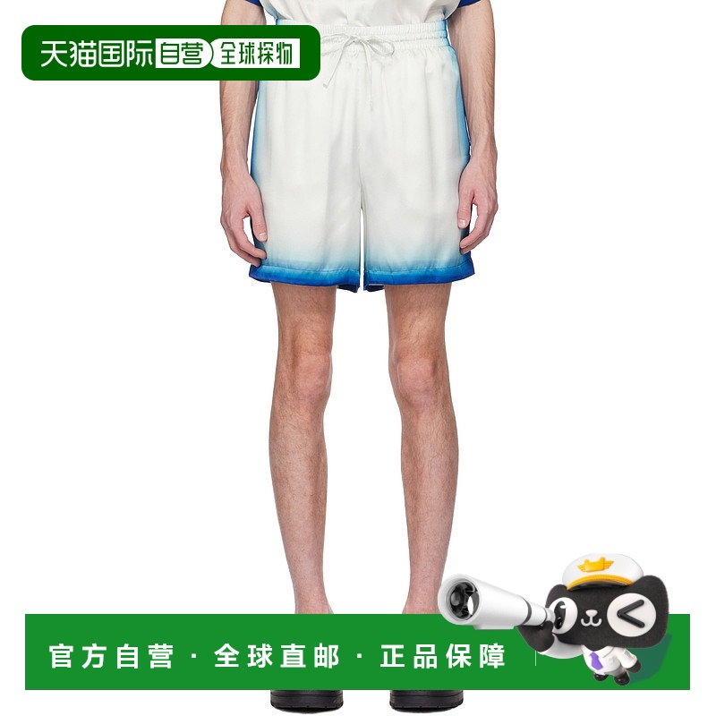 1h可退 香港直邮Casablanca 男士 白色 Casa Way Skate Silk 短裤