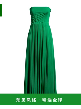 1h可退 香港直邮Marella 女士 褶裥连衣裙 green绿色 舒适时尚