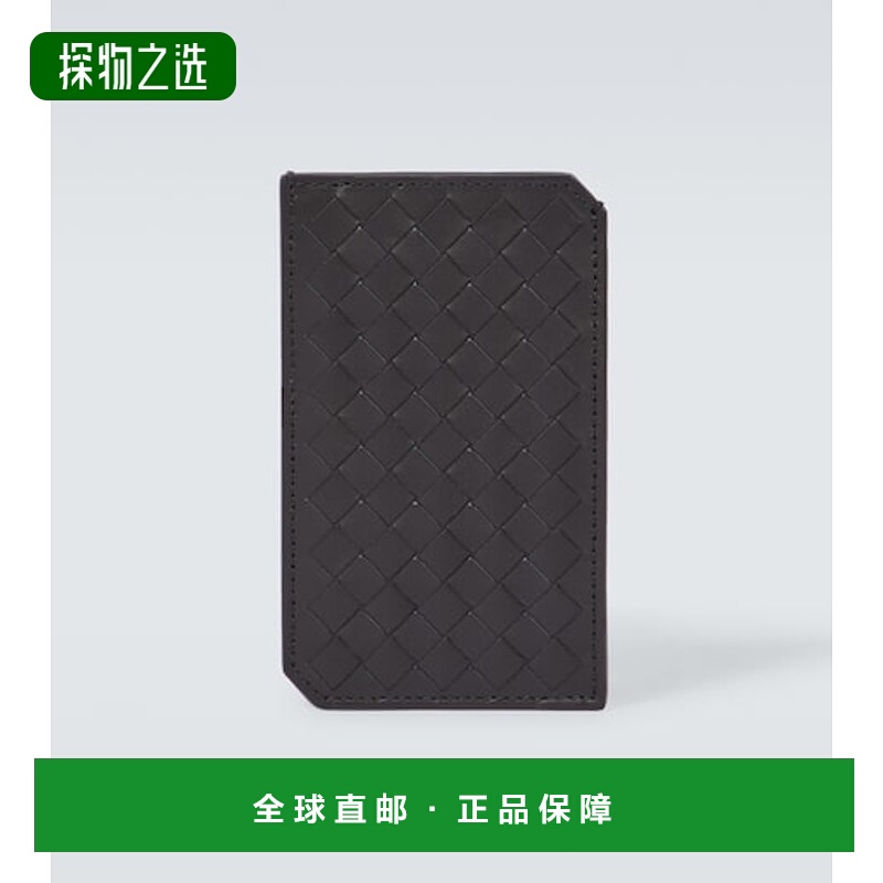 1h可退 香港直邮Bottega Veneta 葆蝶家 男士 编织小号皮革卡套