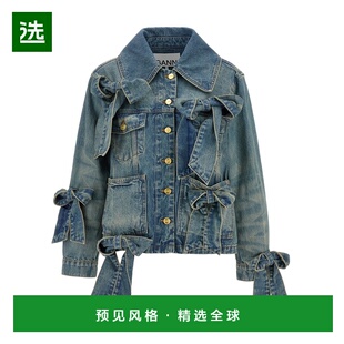 香港直邮GANNI 女士西服 A1010057567 SS2026 蓝色 'Light Rigid