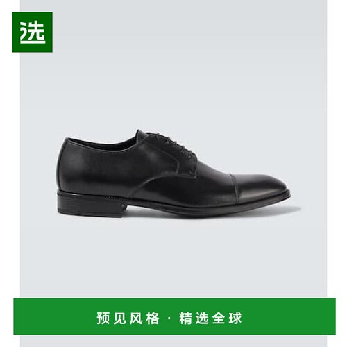 1h可退 香港直邮Canali 康钠丽 男士 皮质德比鞋 black黑色 舒适