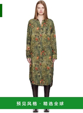 1h可退 香港直邮R13 女士 绿色 Jumbo 双面连衣裙 R13WR464R582B