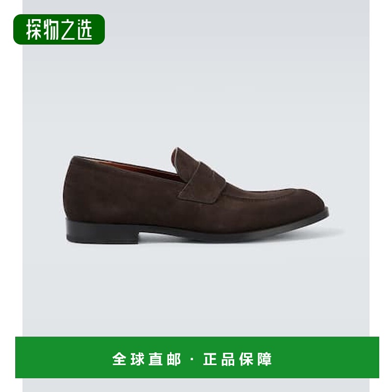 1h可退 香港直邮Zegna 杰尼亚 男士 绒面革乐福鞋 brown棕色 舒适