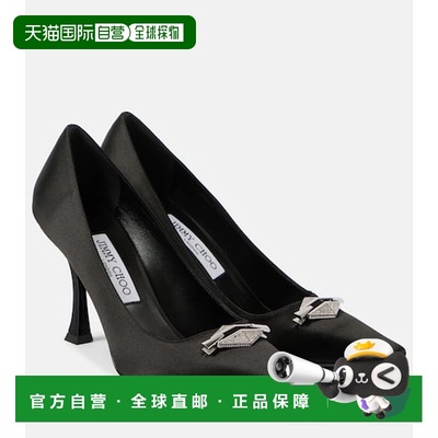 1h可退 香港直邮Jimmy Choo 周仰杰 女士 Ryker 90 精饰绸缎浅口