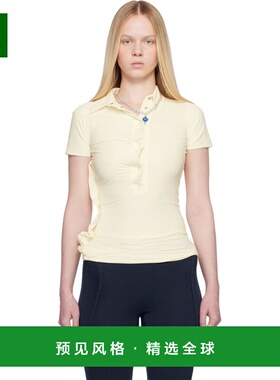 1h可退 香港直邮Ottolinger 女士 灰白色 Twisted Reversed Polo