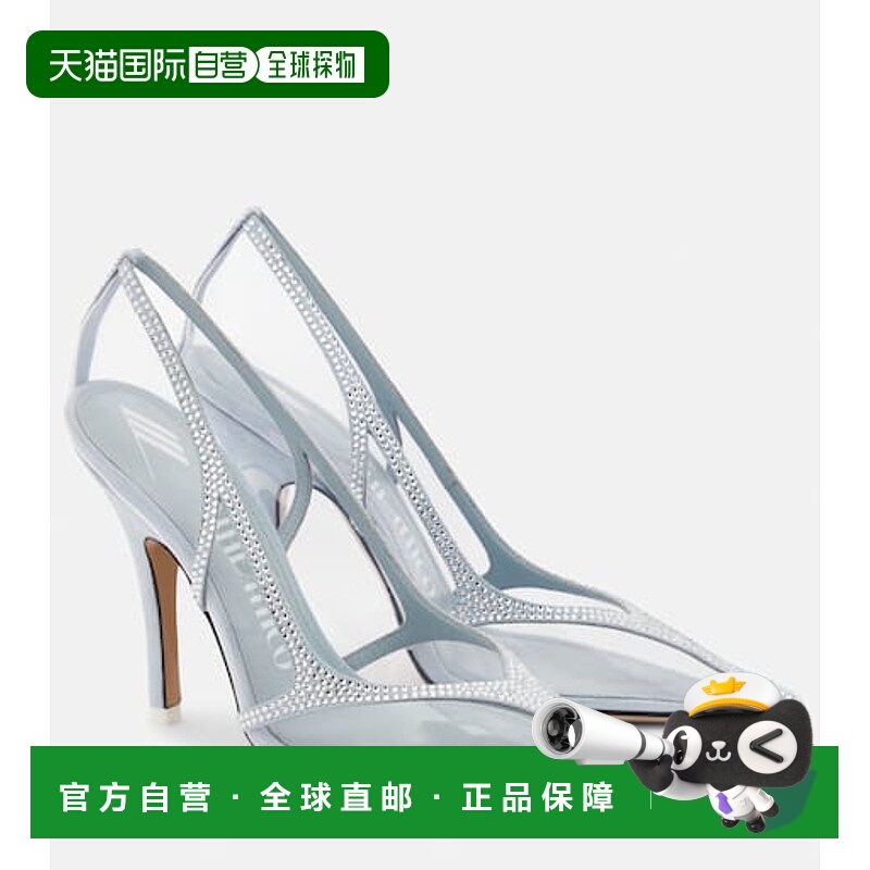 香港直邮The Attico 女士 Venus Chrome PVC 绒面革浅口鞋