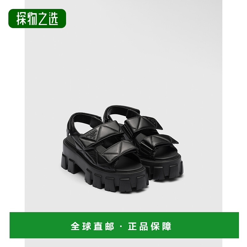 欧洲直邮PRADA (2025新品) Monolith 纳帕皮凉鞋厚底普拉达运动