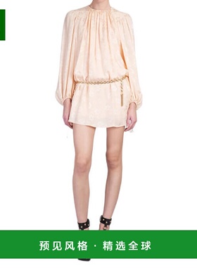 1h可退 香港直邮Chloe 蔻依 女士 真丝抽褶迷你连衣裙 25SRO14300