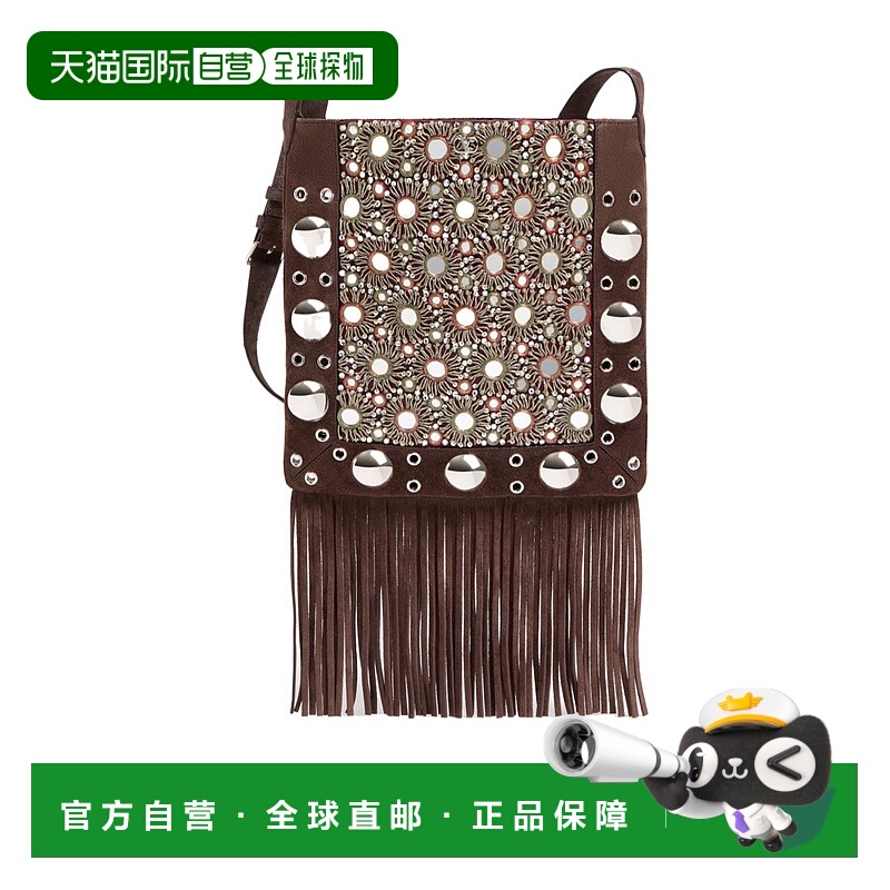 香港直邮Valentino NELLCÔTE 绒面皮革流苏刺绣手袋 WB0R33TAA