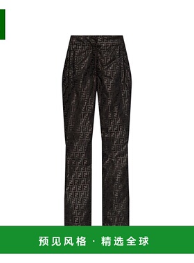 1h可退 香港直邮Fendi 芬迪 女士 FF提花高腰滑雪褲 FAB403AT91