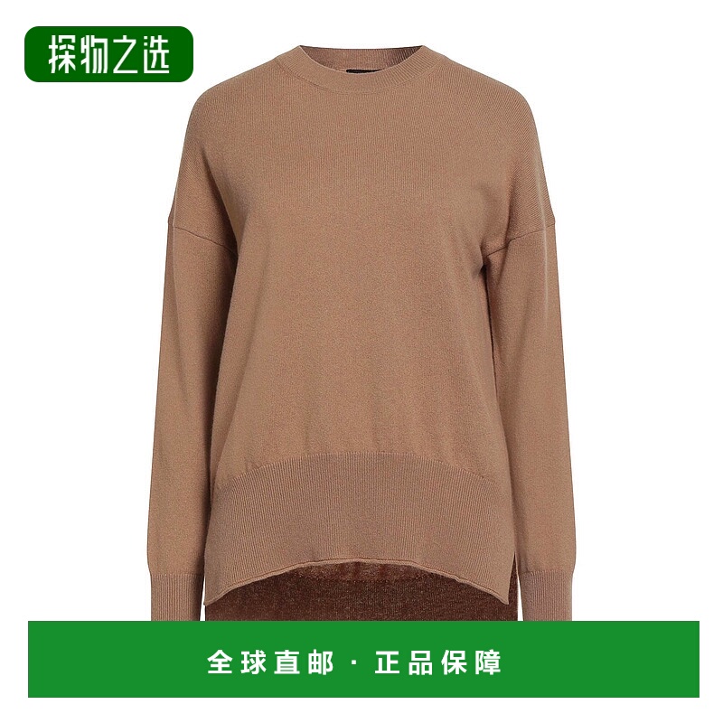 香港直邮THEORY 希尔瑞 女士 羊绒混纺毛衣 brown棕色 舒适时尚