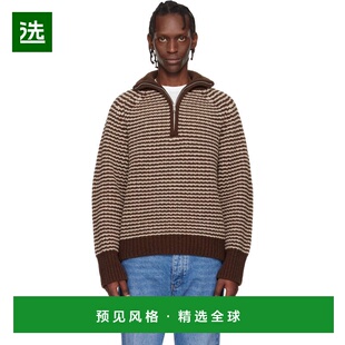 1h可退 香港直邮Studio Nicholson 男士 棕色 Bristol Knit 夹克