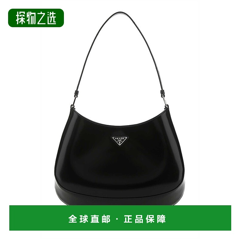 香港直邮Prada 普拉达 女士 Cleo 黑色皮革肩包 1BC499ZO6F0002
