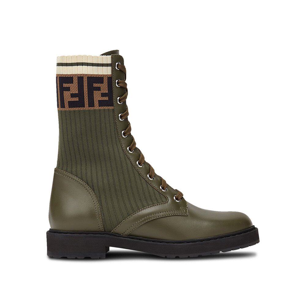 香港直邮FendiFENDI 绿色女士马丁靴 8T6780-A3H4-F1C39靴子