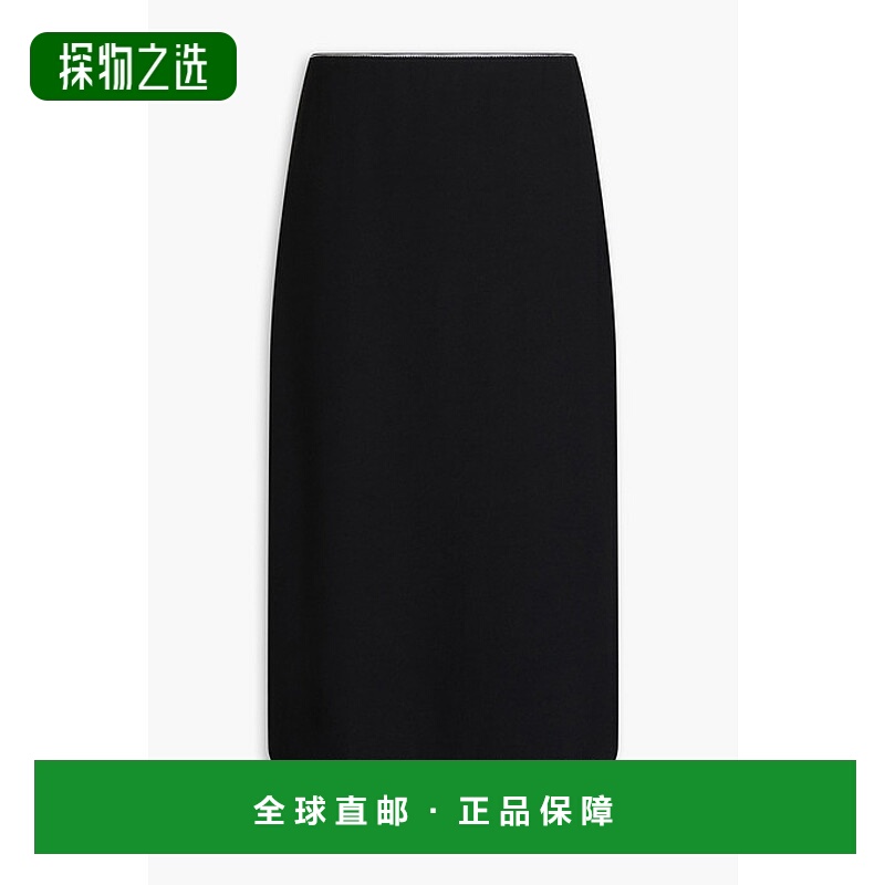 香港直邮VINCE 女士 蕾丝拼接绉纱中长半身裙 V060430959包臀裙