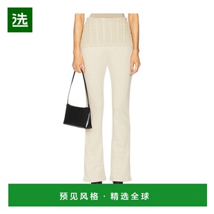 1h可退 香港直邮Weworewhat 女士 麻花扭纹卷边裤子 WWB13501