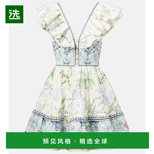 1h可退 香港直邮camilla and marc 女士 水晶装饰棉质迷你连衣裙