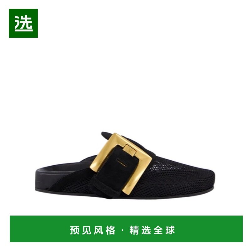 香港直邮BALMAIN 女士拖鞋 GN1UR207TMCA0PA SS2026 黑色 圆头穆,女鞋,其他拖鞋,淘宝优惠券,粉丝福利购,淘宝优惠卷