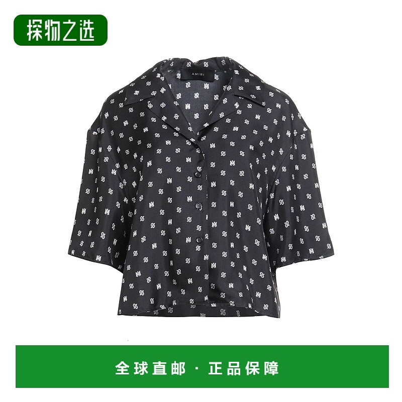 香港直邮AMIRI 女士 Blouses 花纹衬衫 black黑色 舒适时尚