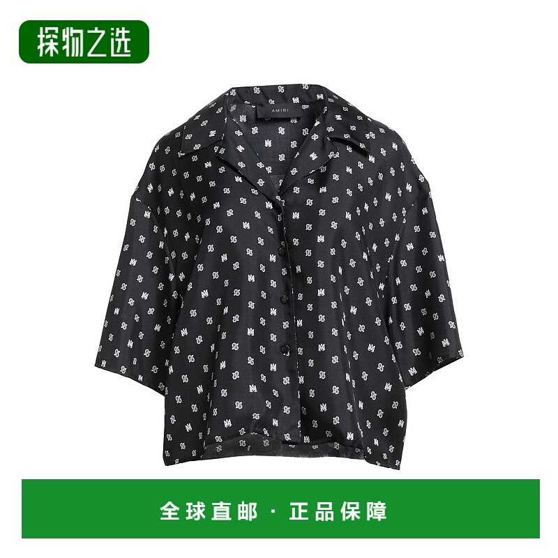 香港直邮AMIRI 女士 Blouses 花纹衬衫 black黑色 舒适时尚