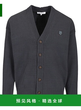 1h可退 香港直邮MAISON KITSUNE 男士 狐狸头贴片针织开衫 OM0050