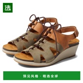 美国直邮 蕾丝进口坡跟鞋 sas 1h可退 女士 高跟鞋 正品 品牌休闲