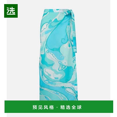 1h可退 香港直邮Emilio Pucci 璞琪 女士 Orchidee 棉质海滩罩衫